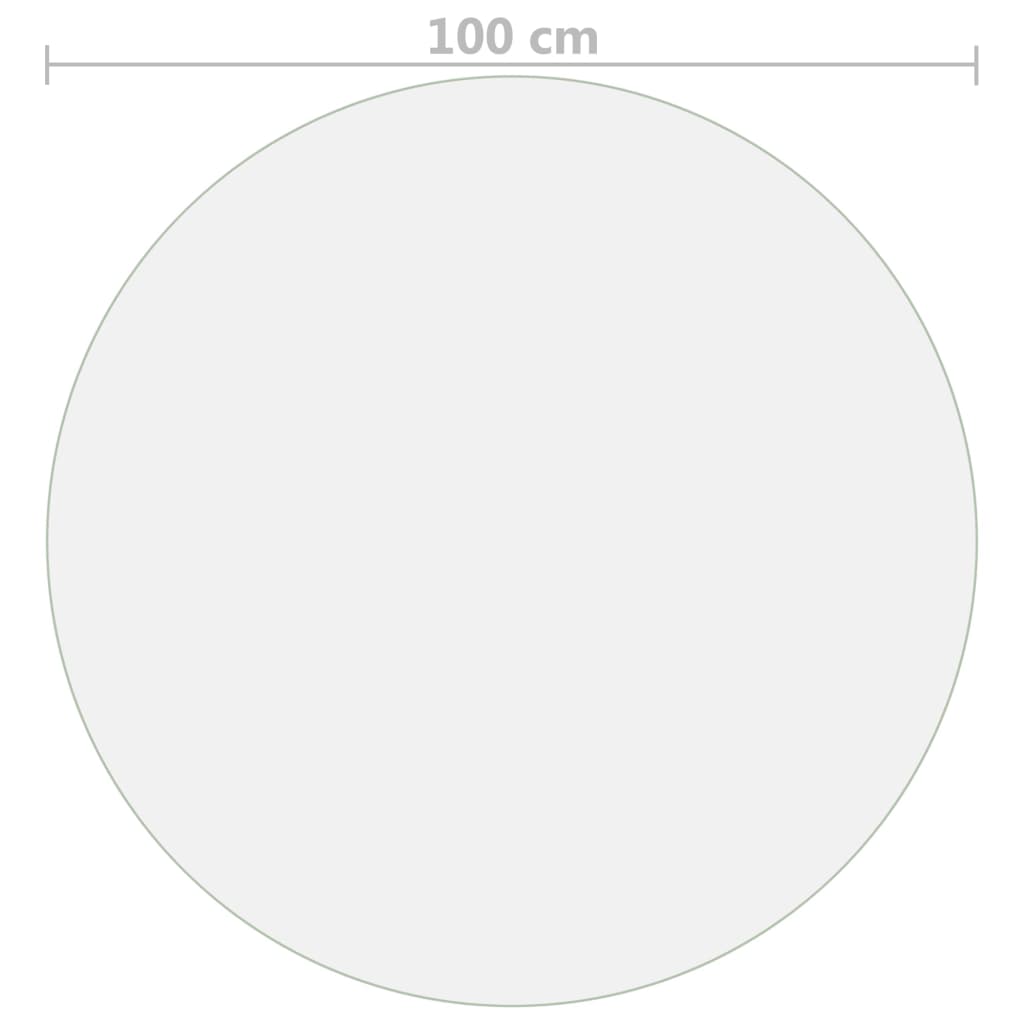 bordbeskytter Ø 100 cm 1,6 mm PVC transparent