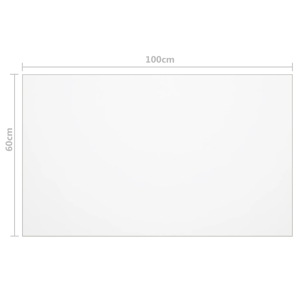 bordbeskytter 100x60 cm 1,6 mm PVC transparent