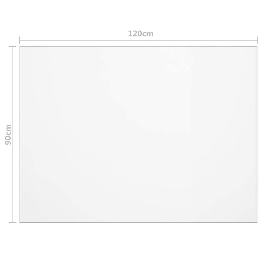 bordbeskytter 120x90 cm 1,6 mm PVC transparent