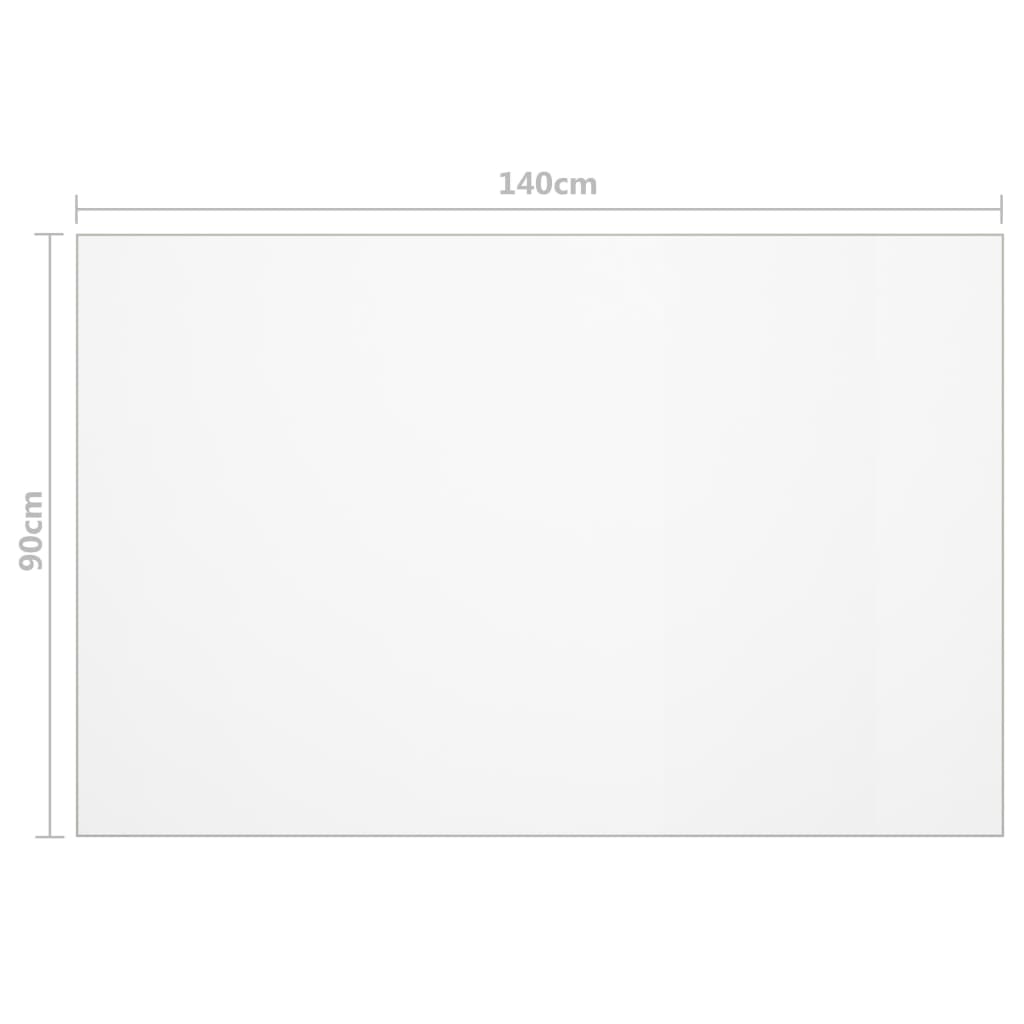 bordbeskytter 140x90 cm 1,6 mm PVC transparent