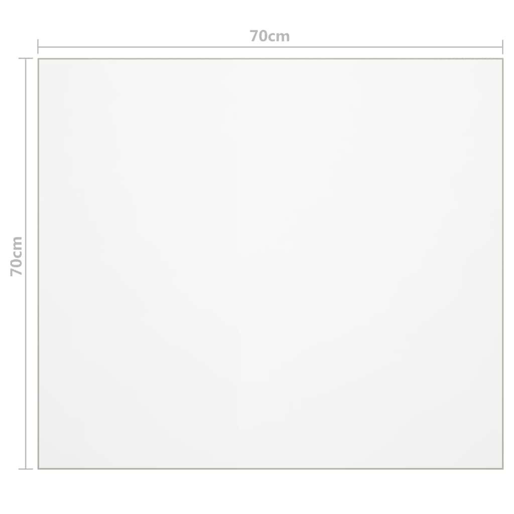 bordbeskytter 70x70 cm 1,6 mm PVC transparent