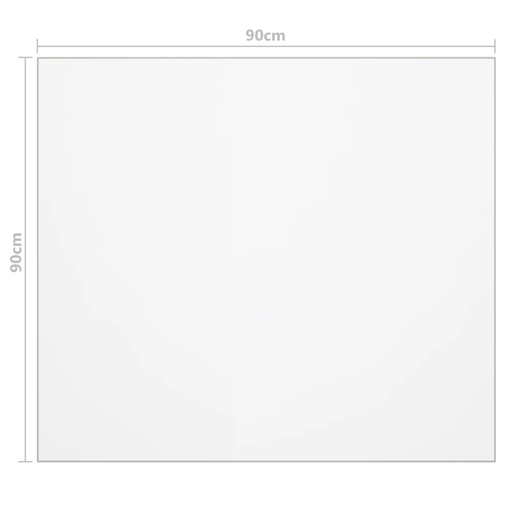 bordbeskytter 90x90 cm 1,6 mm PVC transparent
