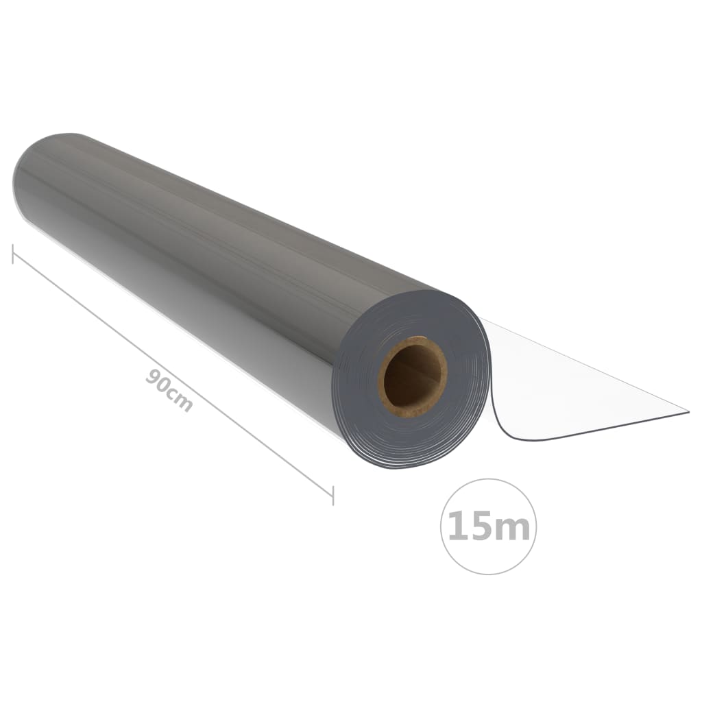bordbeskytterrulle 0,9x15 m 1,6 mm PVC transparent