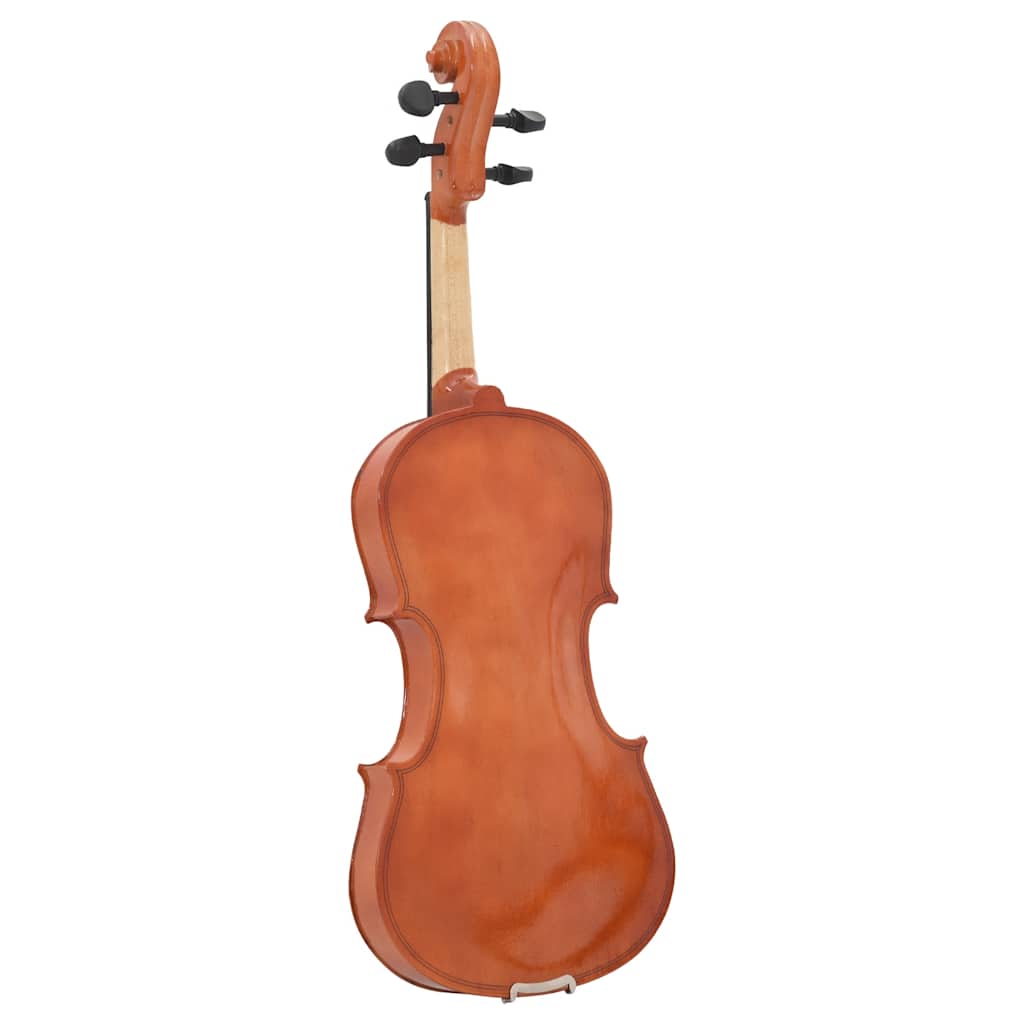 violinsæt med violinbue og hagestøtte 4/4 mørkt træ