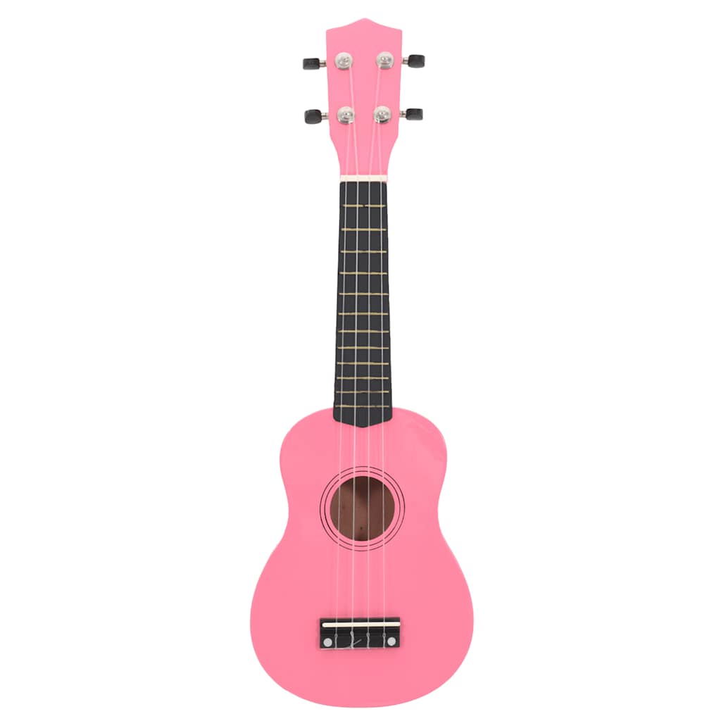 ukulelesæt med taske til børn 21" pink