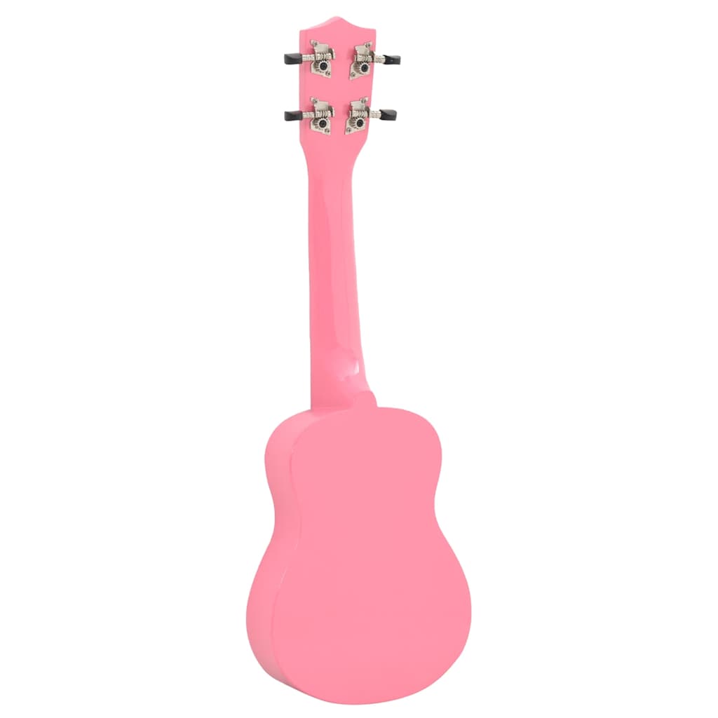 ukulelesæt med taske til børn 21" pink