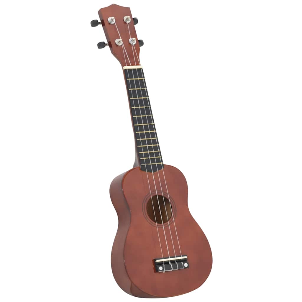 ukulelesæt sopran med taske til børn 23" mørkt træ