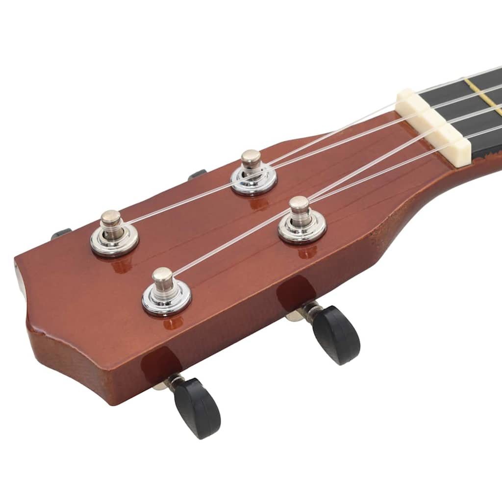 ukulelesæt sopran med taske til børn 23" mørkt træ
