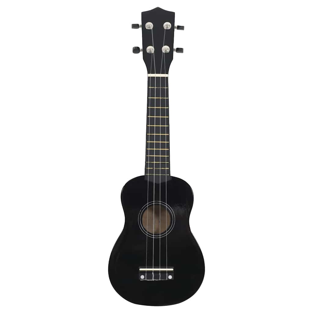 ukulelesæt med taske til børn 23" sort