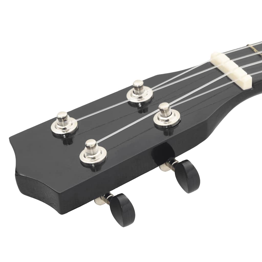 ukulelesæt med taske til børn 23" sort