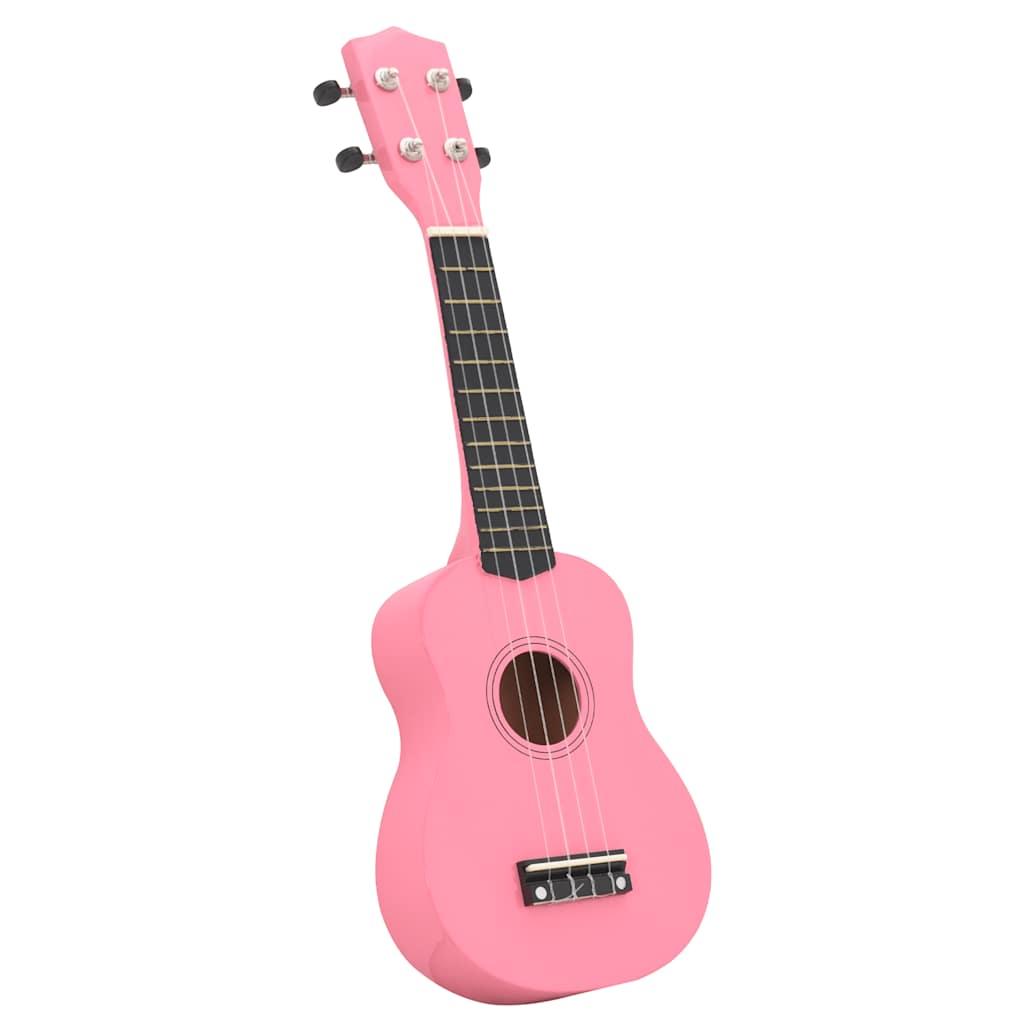 ukulelesæt med taske til børn 23" pink