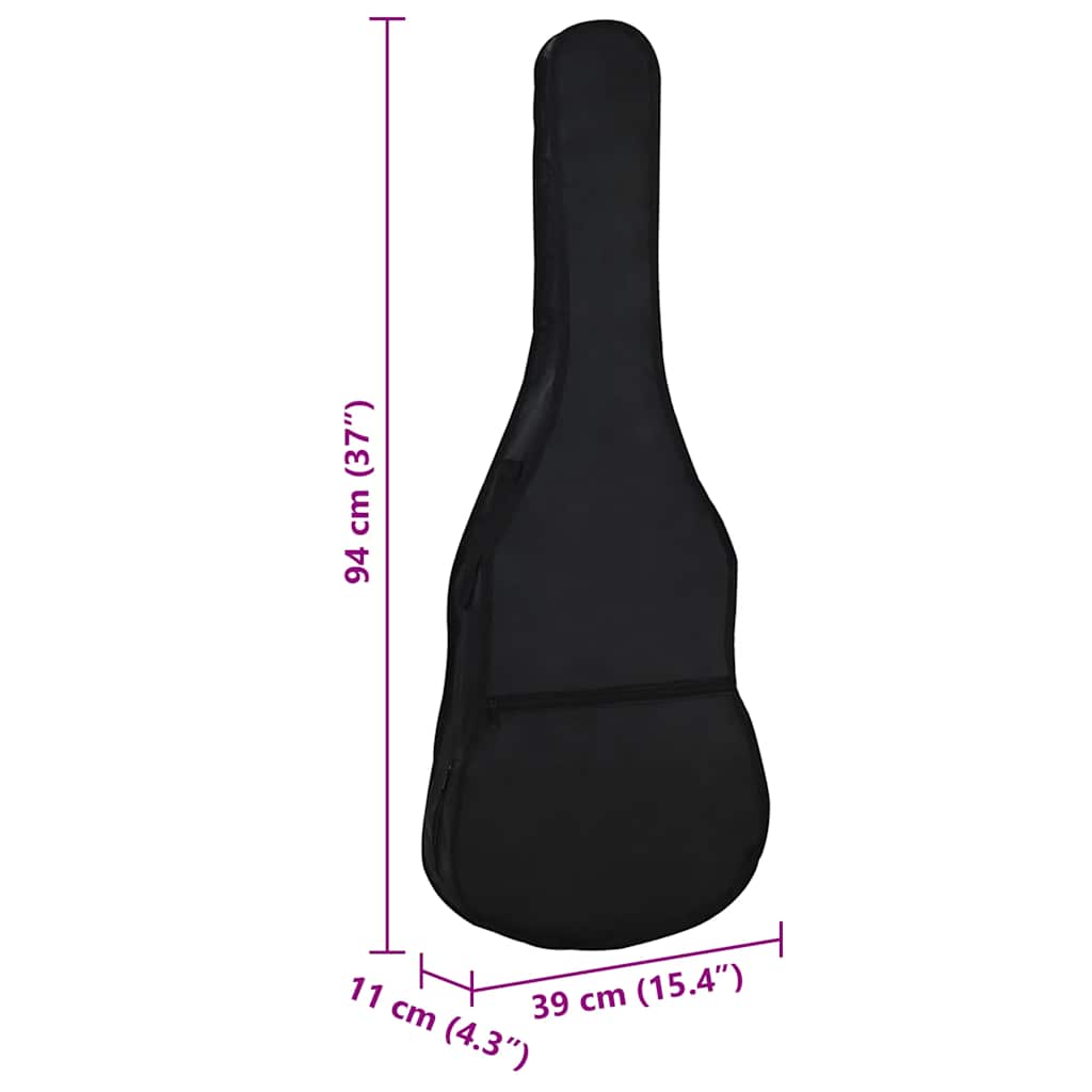 guitartaske til 3/4 (36") klassisk guitar 94x35 cm stof sort