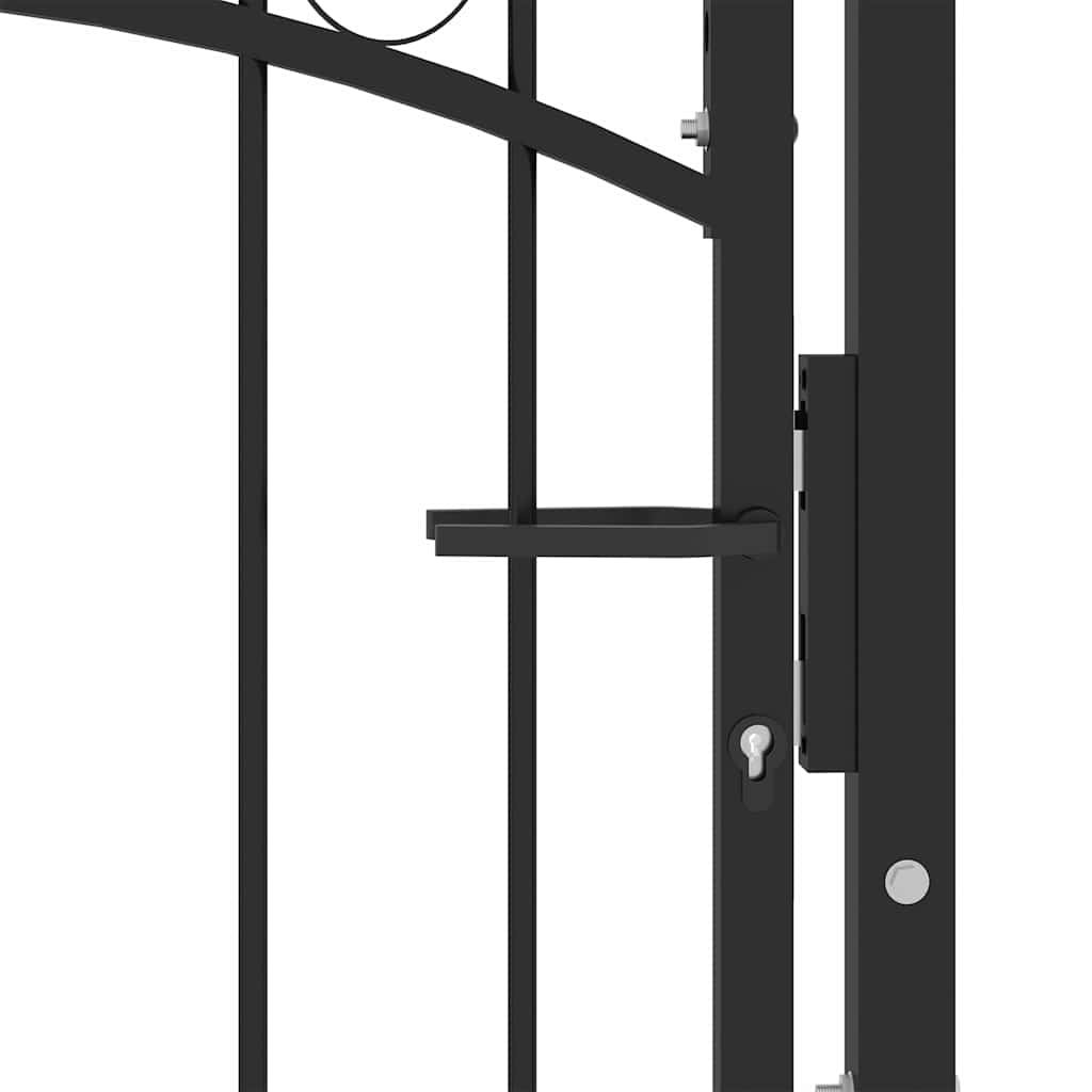 hegnslåge EMMEN med buet top stål 100x86 cm sort