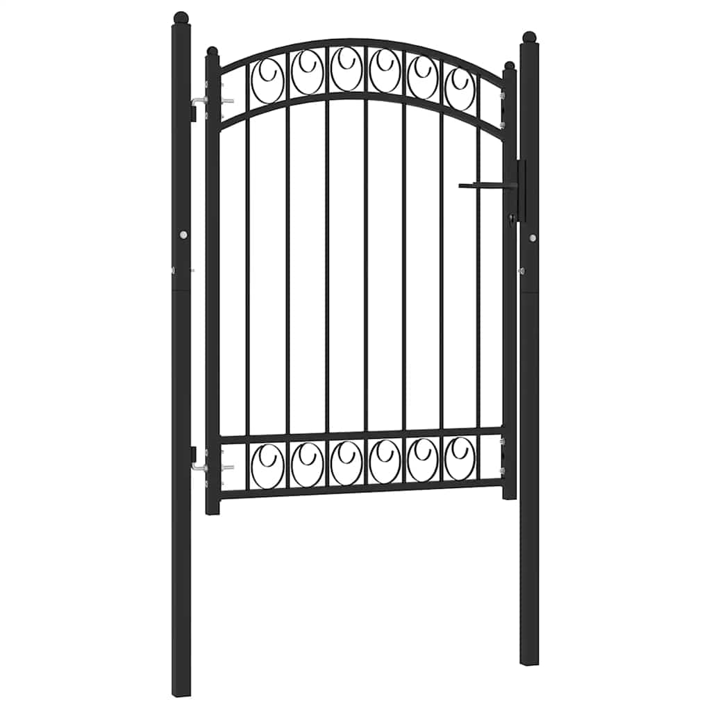 hegnslåge EMMEN med buet top stål 100x98,5 cm sort