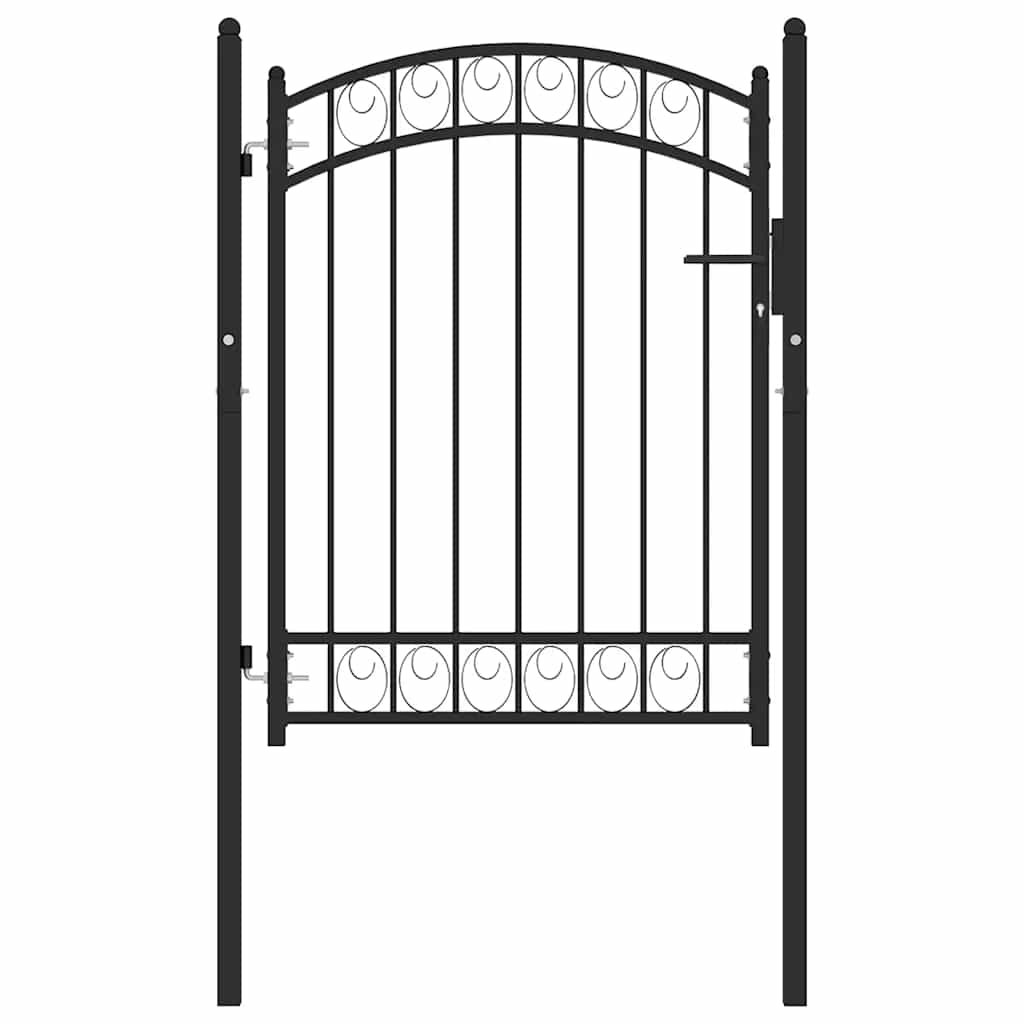 hegnslåge EMMEN med buet top stål 100x98,5 cm sort