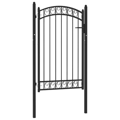 hegnslåge EMMEN med buet top stål 100x106 cm sort