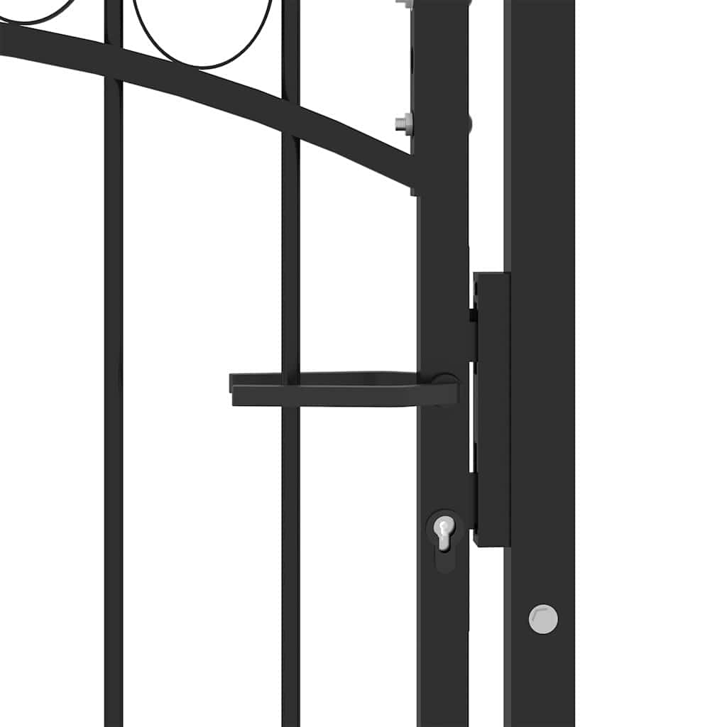 hegnslåge EMMEN med buet top stål 100x106 cm sort