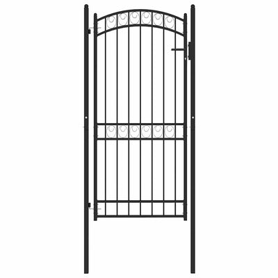hegnslåge EMMEN med buet top stål 100x136 cm sort