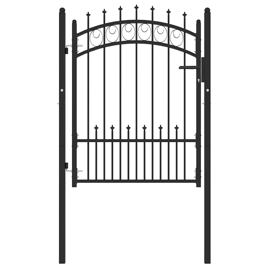 hegnslåge EMMEN med pigge stål 104x109,5 cm sort