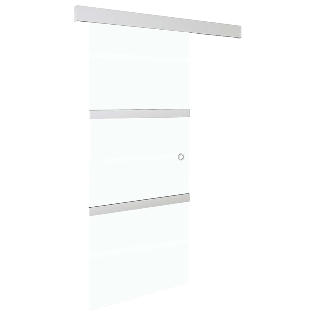 skydedør med stop sikkerhedsglas og aluminium 76x205 cm