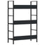 bogreol 60x27,6x90,5 cm 3 hylder konstrueret træ sort
