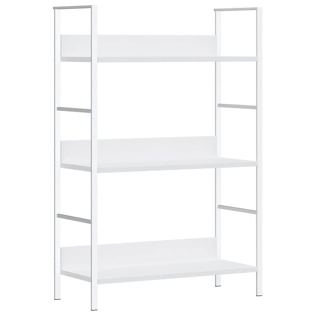 bogreol med 3 hylder 60x27,6x90,5 cm konstrueret træ hvid