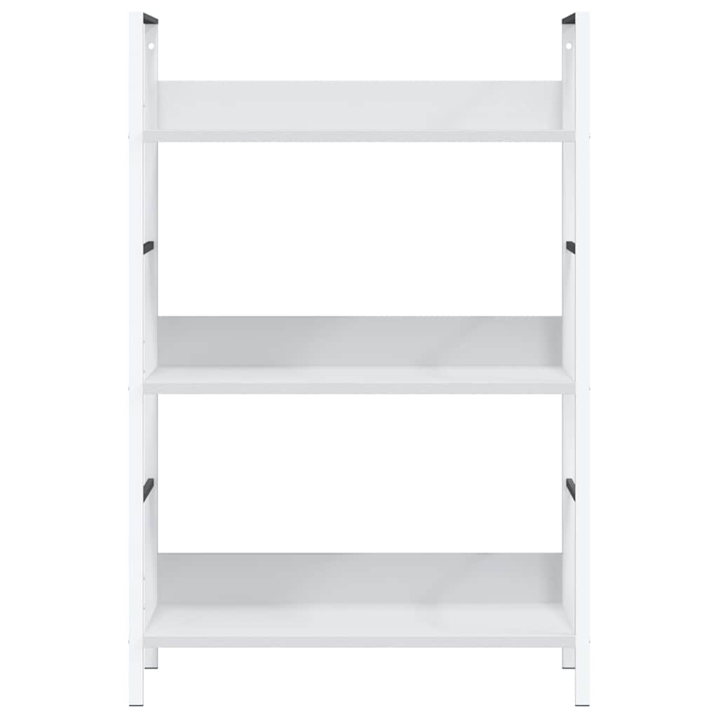 bogreol med 3 hylder 60x27,6x90,5 cm konstrueret træ hvid