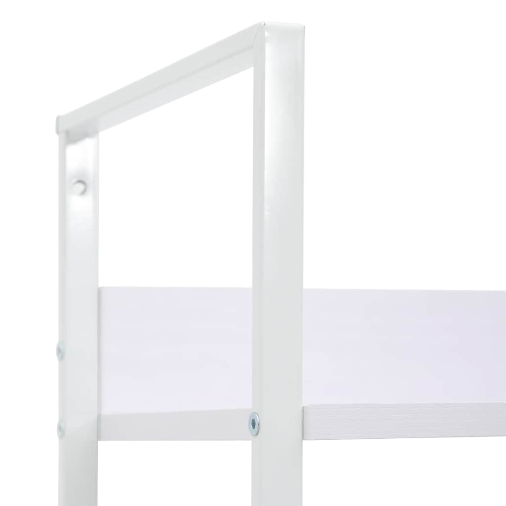 bogreol med 3 hylder 60x27,6x90,5 cm konstrueret træ hvid