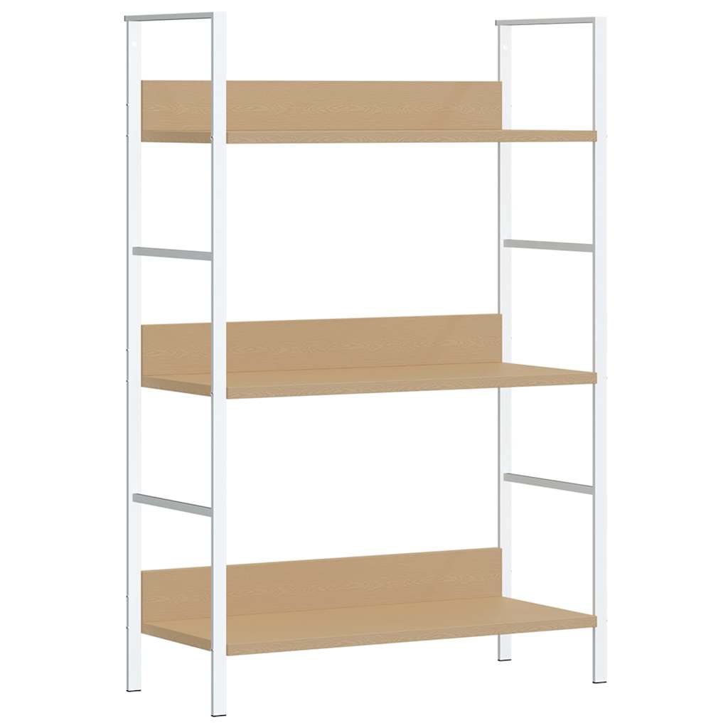 bogreol 60x27,6x90,5 cm 3 hylder konstrueret træ egetræsfarve