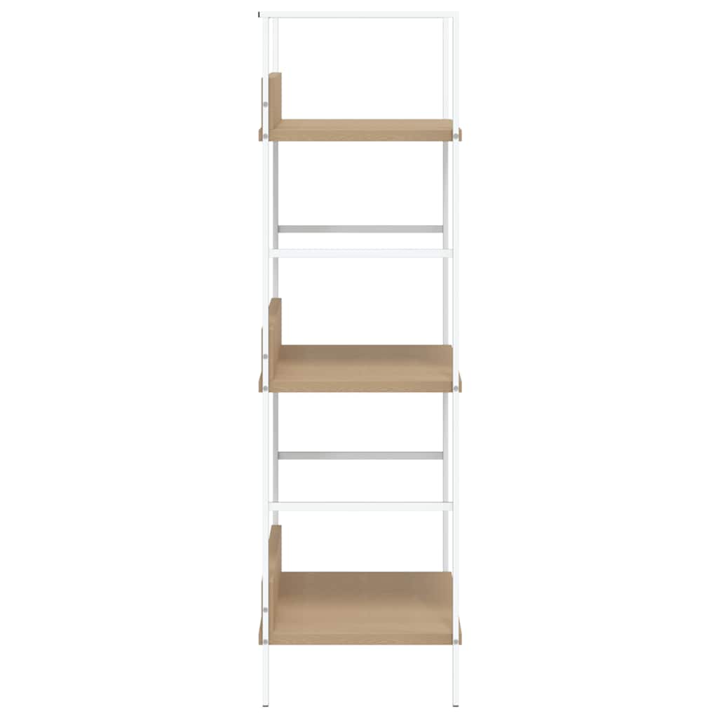 bogreol 60x27,6x90,5 cm 3 hylder konstrueret træ egetræsfarve
