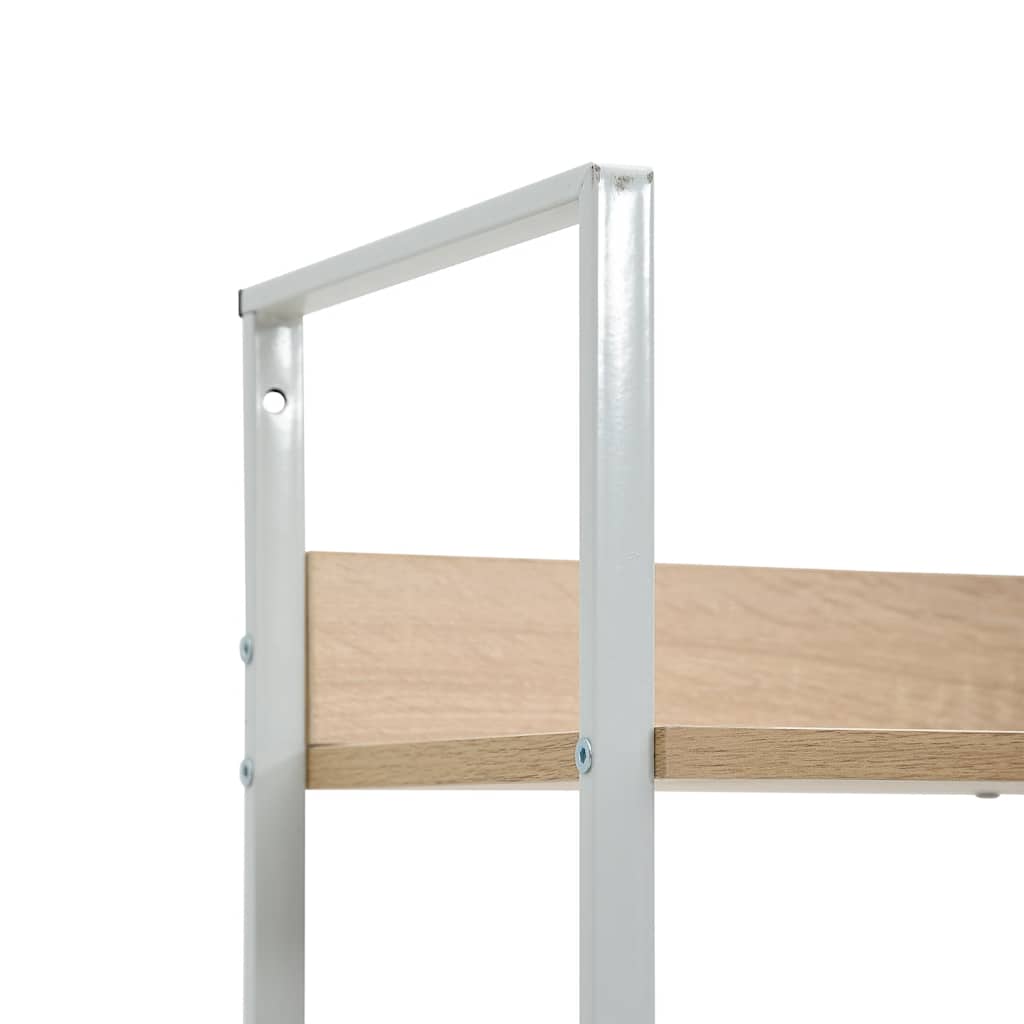 bogreol 60x27,6x90,5 cm 3 hylder konstrueret træ egetræsfarve