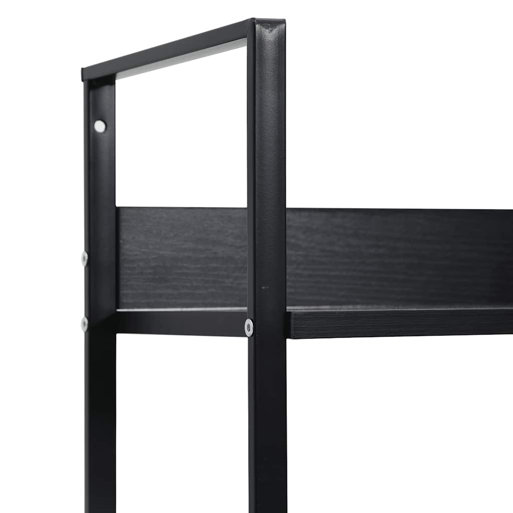 bogreol med 4 hylder 60x27,6x124,5 cm konstrueret træ sort