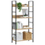 bogreol 60x27,6x124,5 cm 4 hylder konstrueret træ egetræsfarve