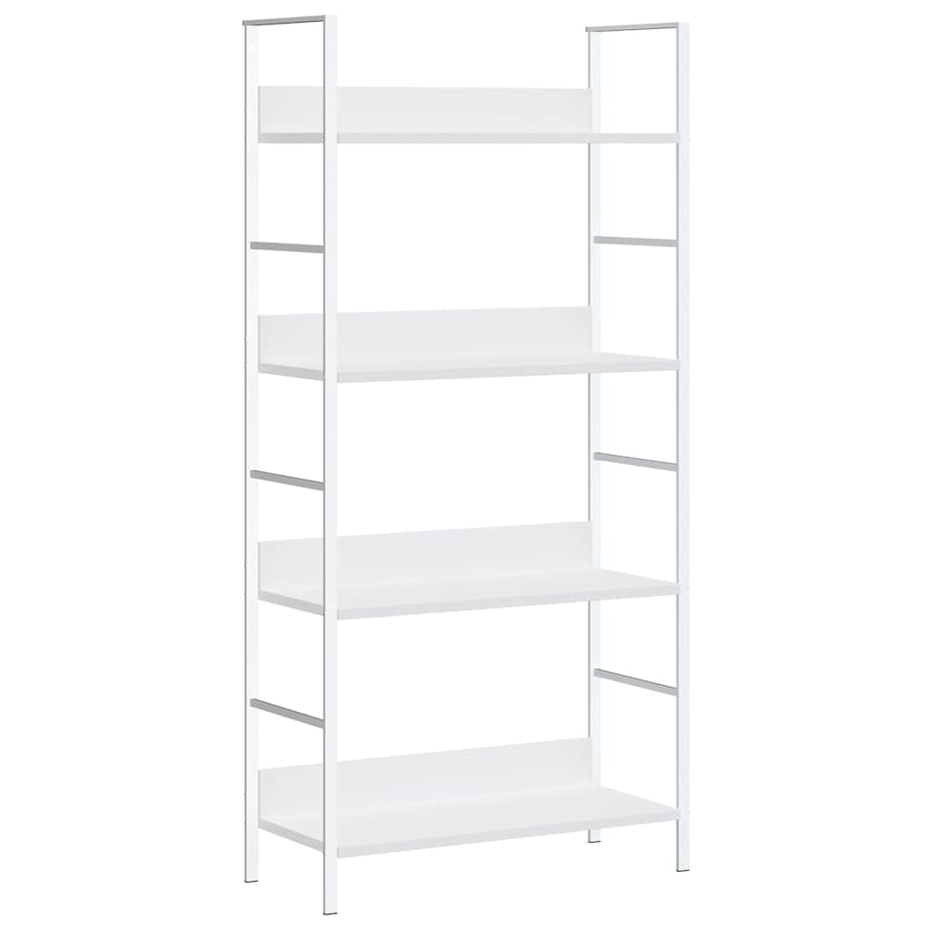 bogreol med 3 hylder 60x27,6x124,5 cm konstrueret træ hvid