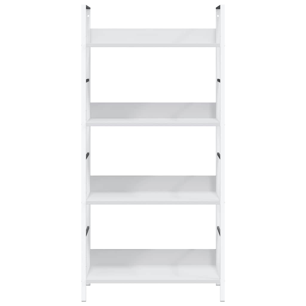 bogreol med 3 hylder 60x27,6x124,5 cm konstrueret træ hvid
