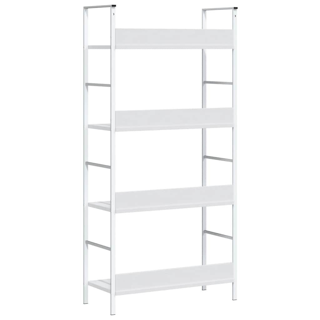 bogreol med 3 hylder 60x27,6x124,5 cm konstrueret træ hvid