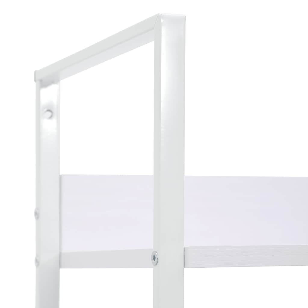 bogreol med 3 hylder 60x27,6x124,5 cm konstrueret træ hvid