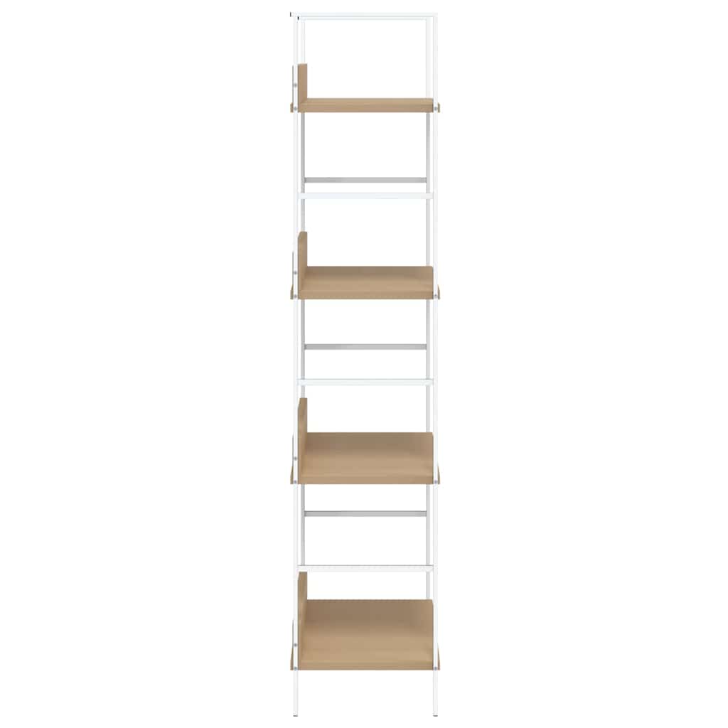 bogreol 60x27,6x124,5 cm 4 hylder konstrueret træ egetræsfarve