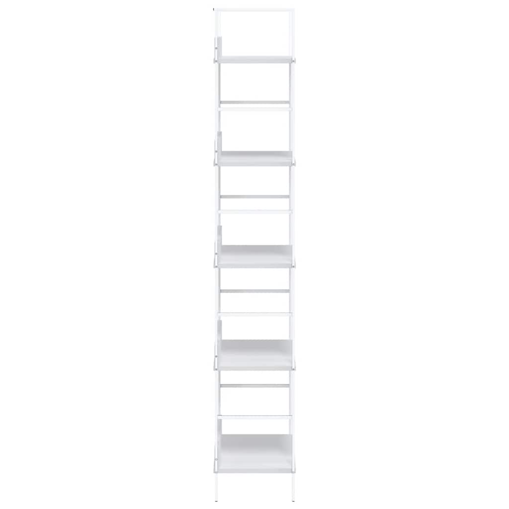 bogreol med 5 hylder 60x27,6x158,5 cm konstrueret træ hvid