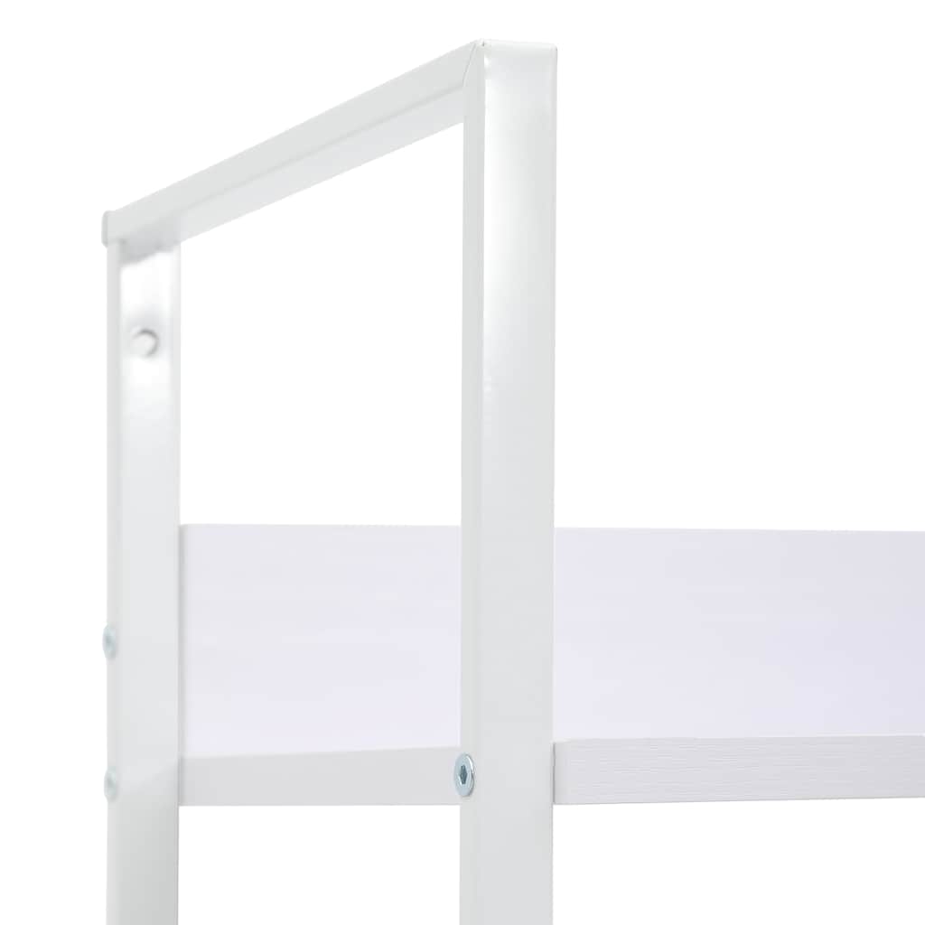 bogreol med 5 hylder 60x27,6x158,5 cm konstrueret træ hvid