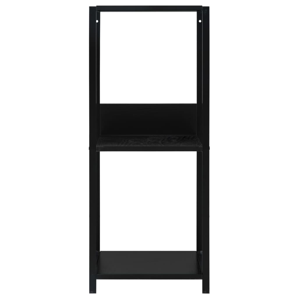 lille bogreol 33,5x39,6x79,7 cm konstrueret træ sort