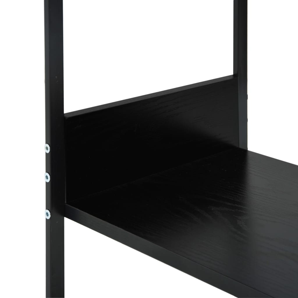 lille bogreol 33,5x39,6x79,7 cm konstrueret træ sort