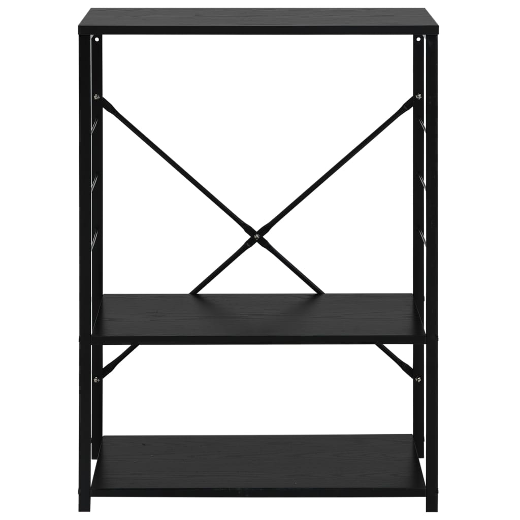 skab til mikrobølgeovn 60x39,6x79,5 cm konstrueret træ sort