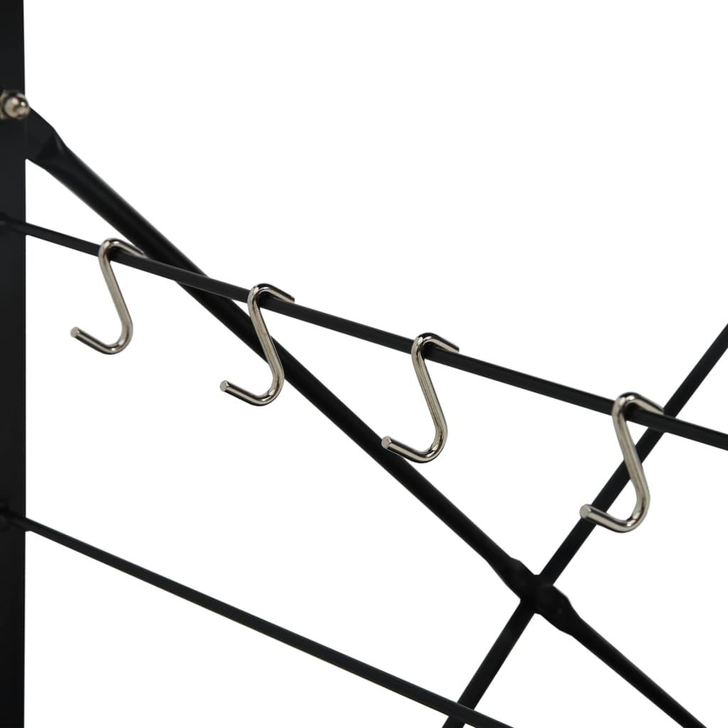 køkkenreol til mikroovn 60x39,6x79,5 cm konstrueret træ sort/eg