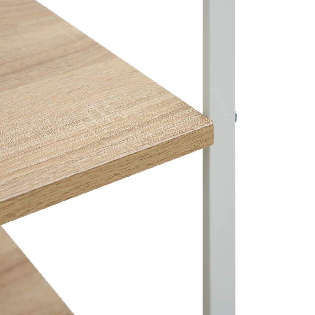skab til mikrobølgeovn 60x39,6x79,5 cm konstrueret træ hvid/eg