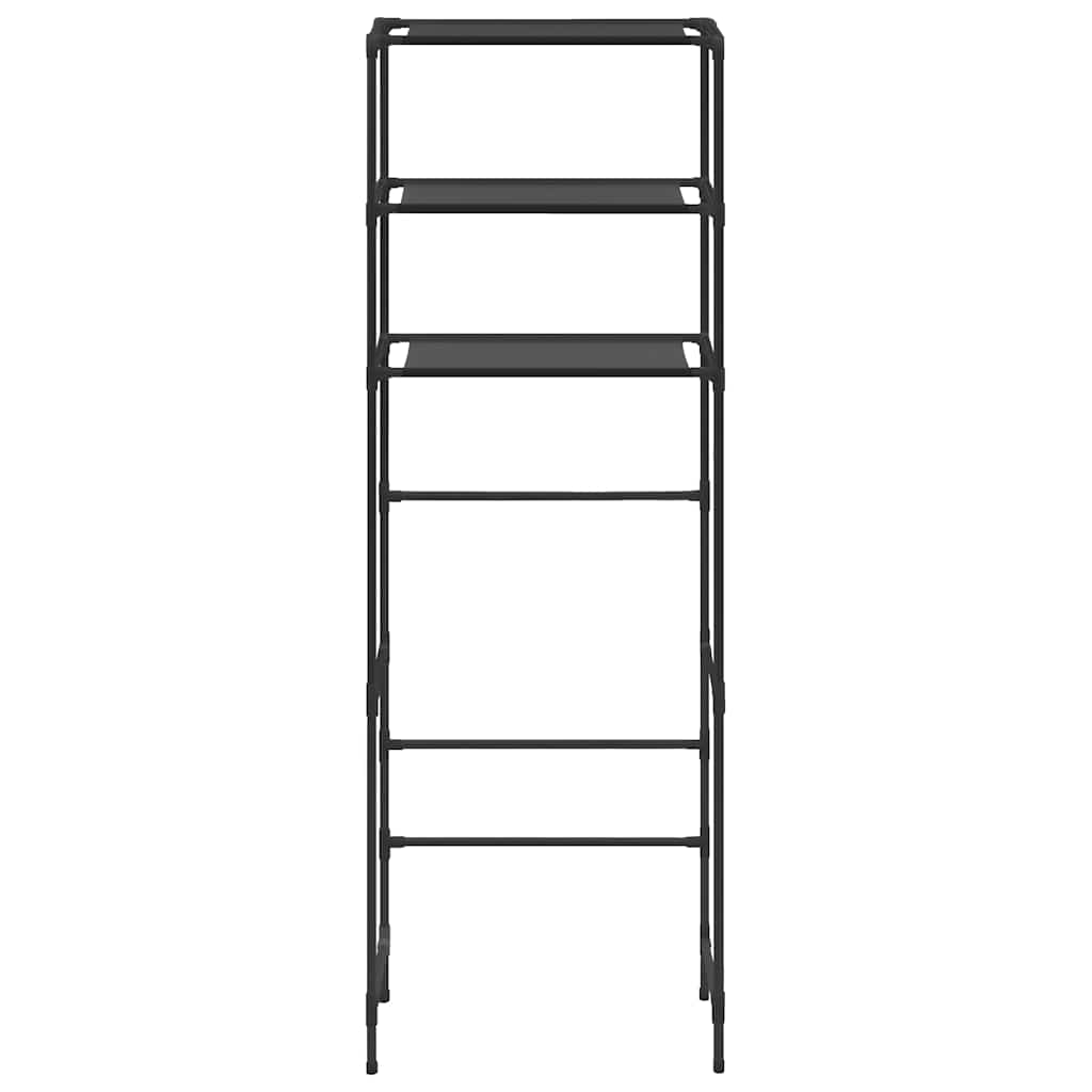 opbevaringsstativ med 3 hylder 53x28x169 cm sort