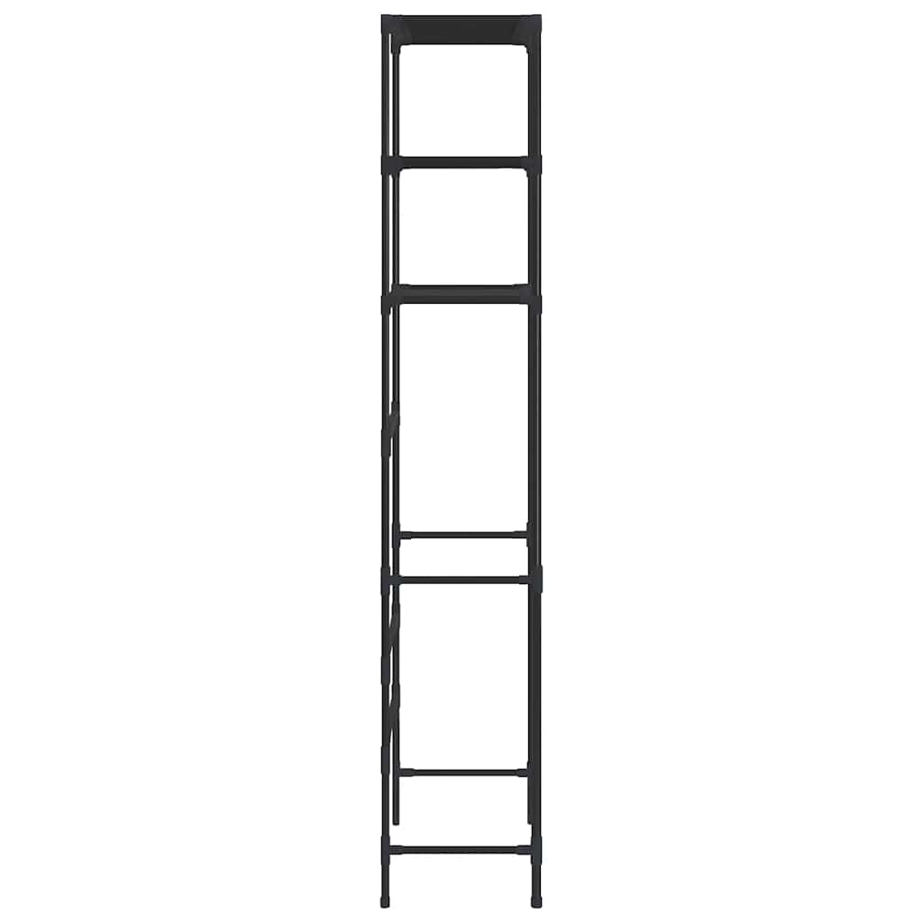 opbevaringsstativ med 3 hylder 53x28x169 cm sort