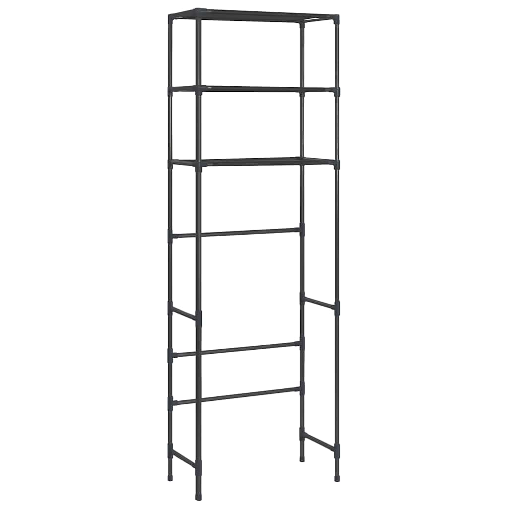opbevaringsstativ med 3 hylder 53x28x169 cm sort