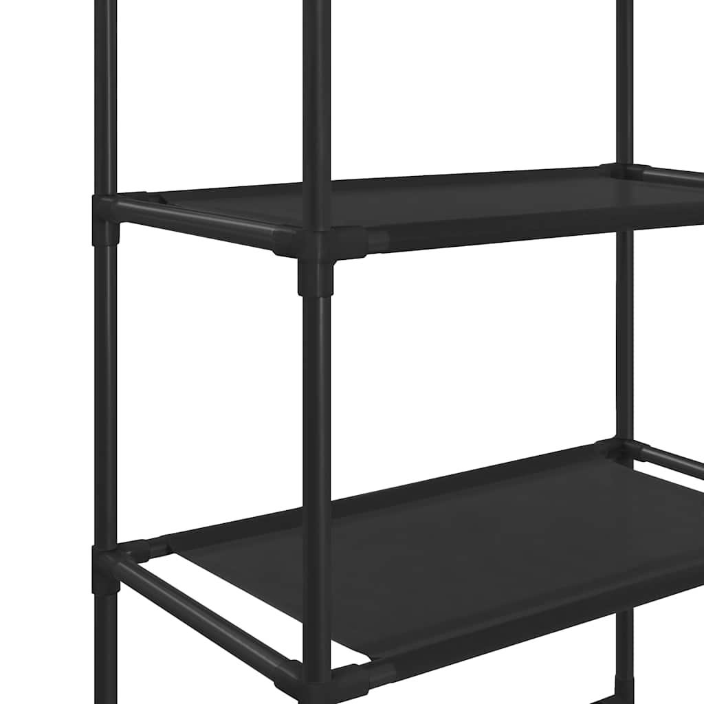 opbevaringsstativ med 3 hylder 53x28x169 cm sort