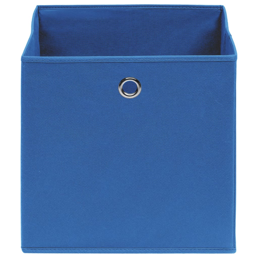 opbevaringskasser 4 stk. 32x32x32 stof blå